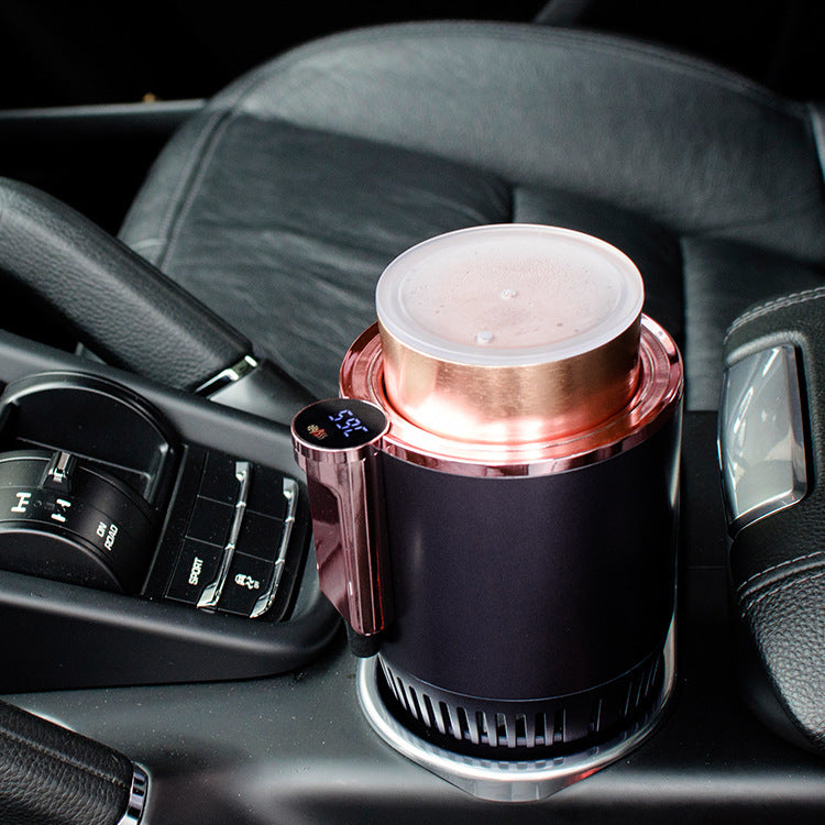 2 in 1 車用暖房＆冷房 12V スマートカーカップホルダー デジタル温度表示
