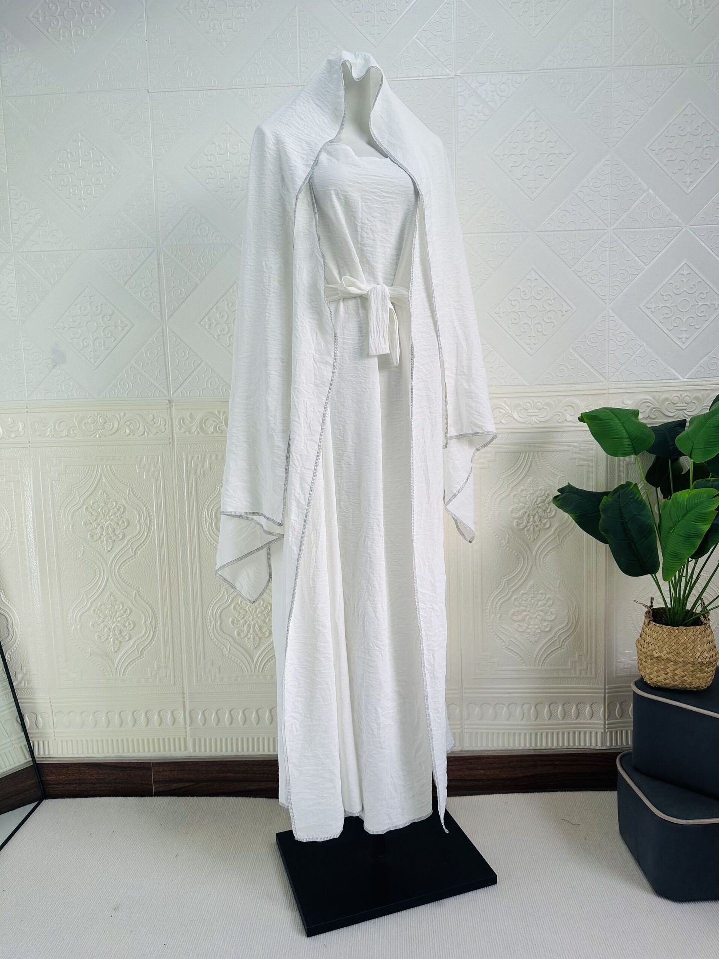 Cardigan With Inner Wear Dress Abaya