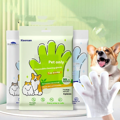 Pet Disposable Cleaning Gloves Wipes