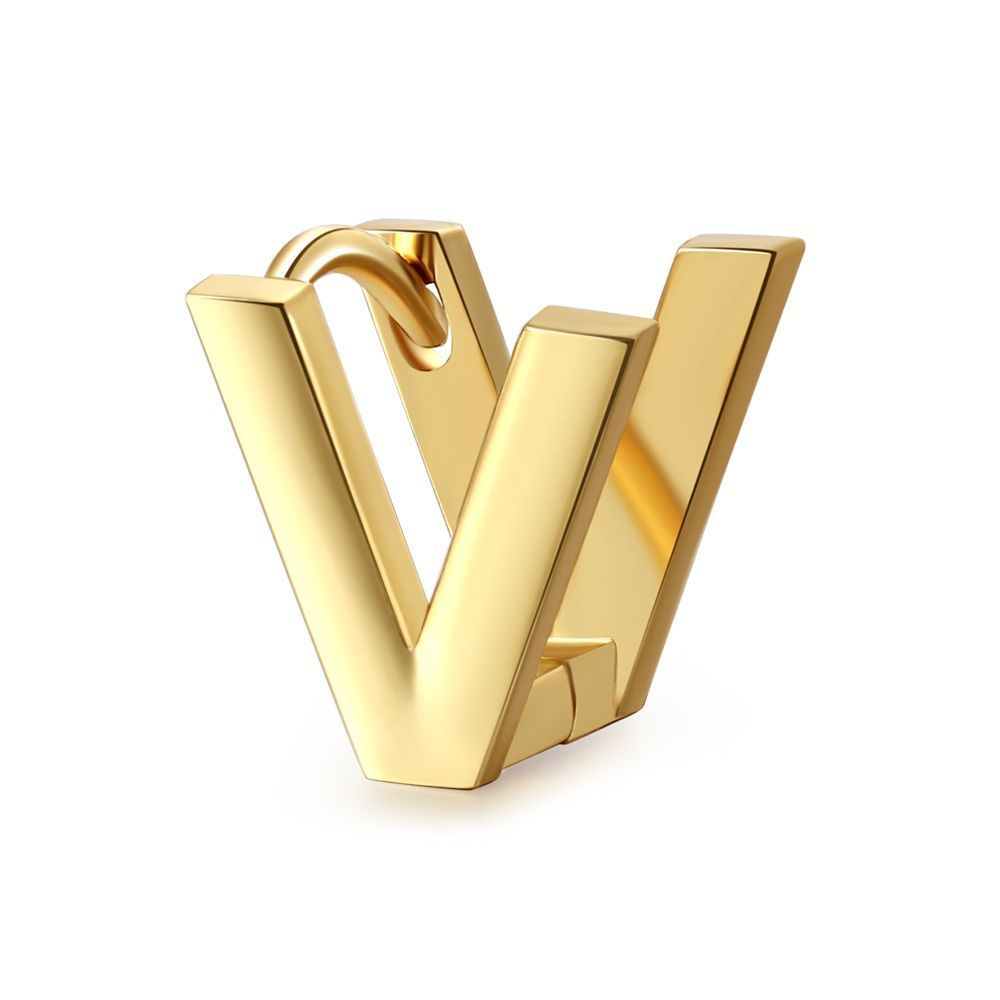 18K Gold Color Preserving Jewelry Name Letter Earrings Earrings