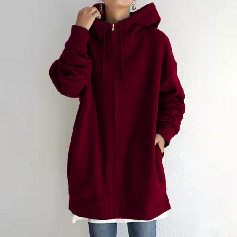 Women's Fuzzy Hoodies Long Sport Pullover Hoodie Full-Zip
