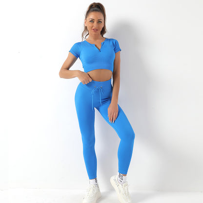 HIGH WAISTED ABDOMINAL SEAMLESS YOGA SUIT