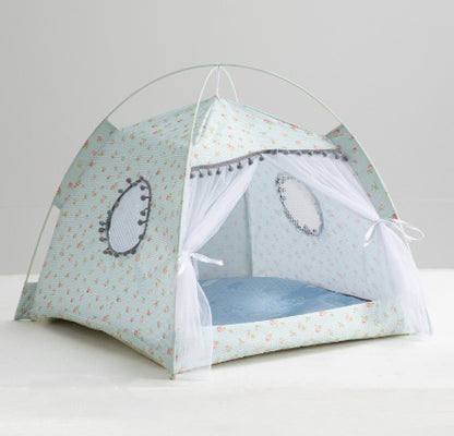 Cat Tent House Enclosed Bed