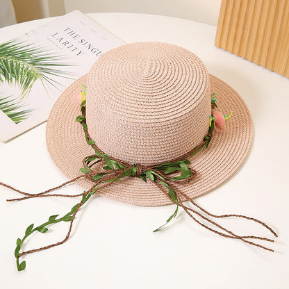 Women's Flat Straw Sun Protection Sun-proof Western Style Beach Hat