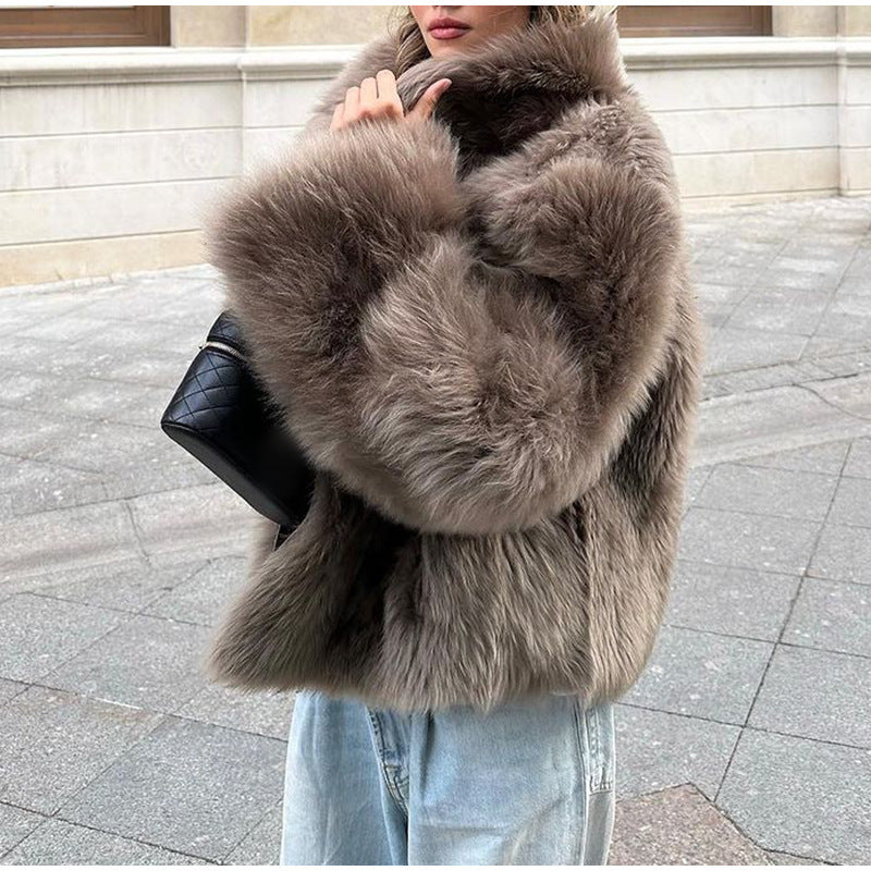 GDDYIN FAUX FUR SHORT JACKET
