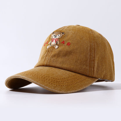 Women Cartoon Teddy Bear Embroidery Hat