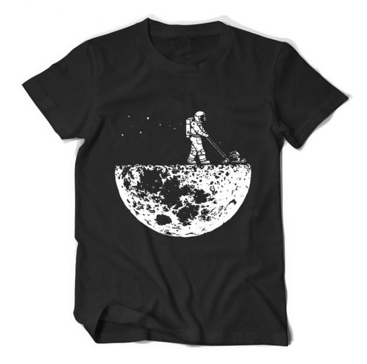 Moon Print Men T Shirt