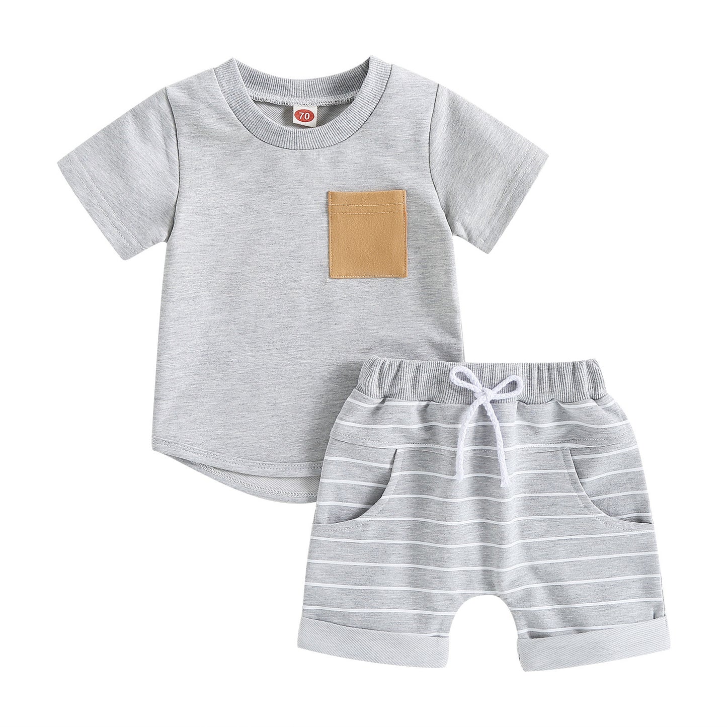 男の子用Tシャツ ストライプ ショートパンツ スーツ