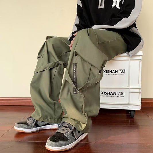 ゆったりストレートカーゴパンツ メンズ