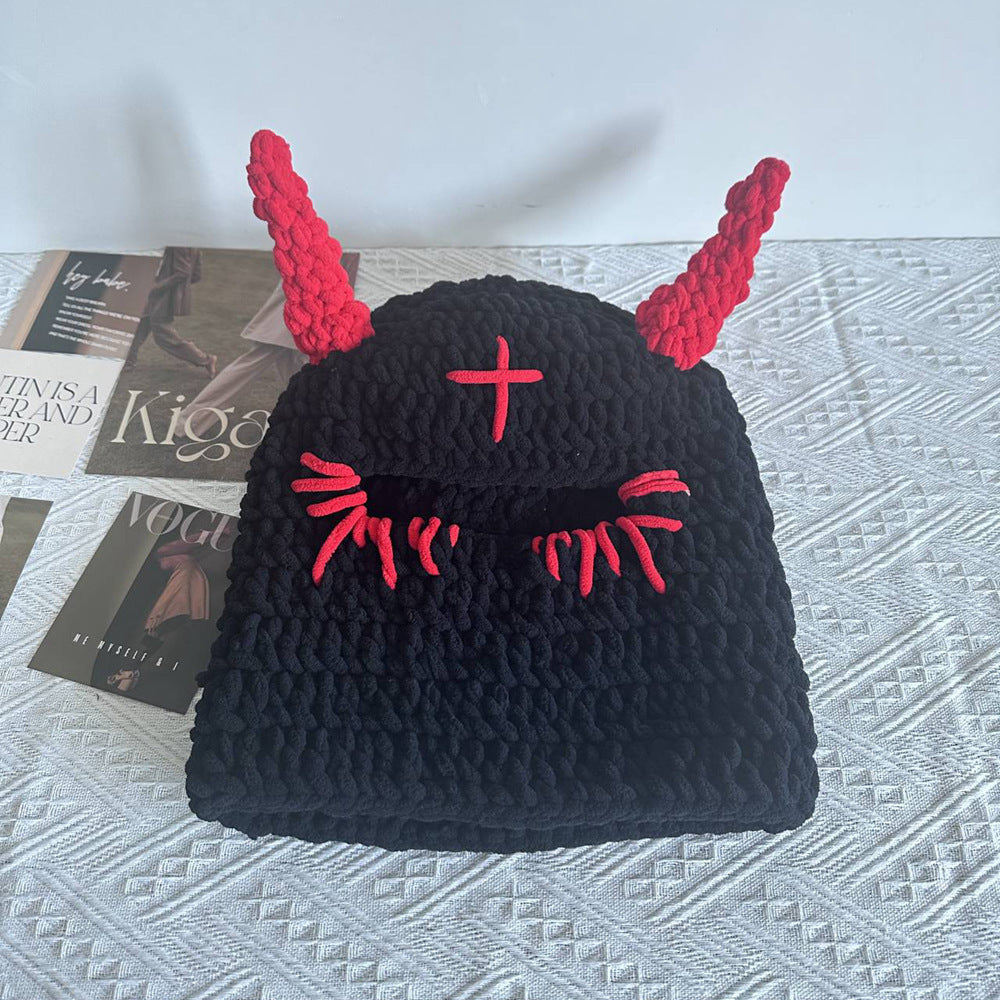 Cute Devil Horn Wool Hat