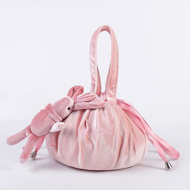 New Cartoon Rabbit Ears Velvet Cosmetic Bag