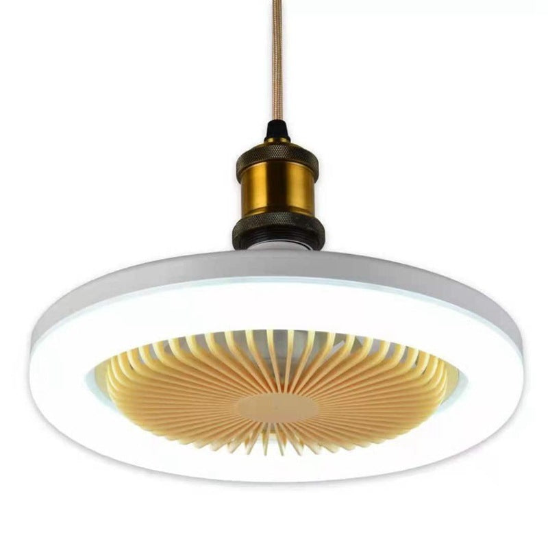 26cm丸型リモコン付きシーリングファン（E27 30W LEDランプ付き）吊り下げファン
