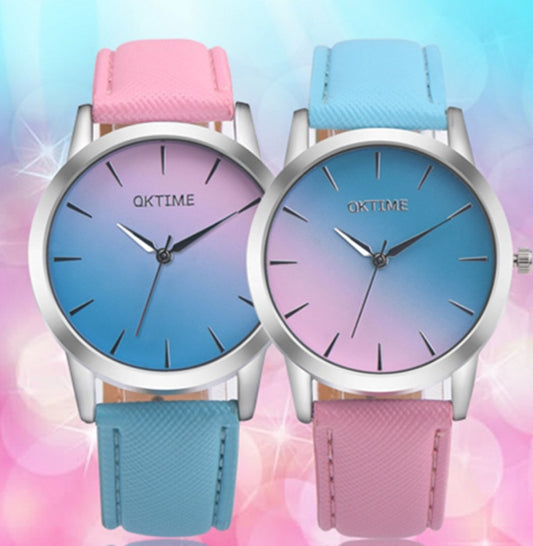 Mode Lässig Retro Regenbogen Design Uhr Frauen Analog Quarz Armbanduhren Uhr Elegante Dame Armbanduhr Frau Zeit