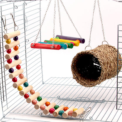 Parrot toy swing climbing ladder