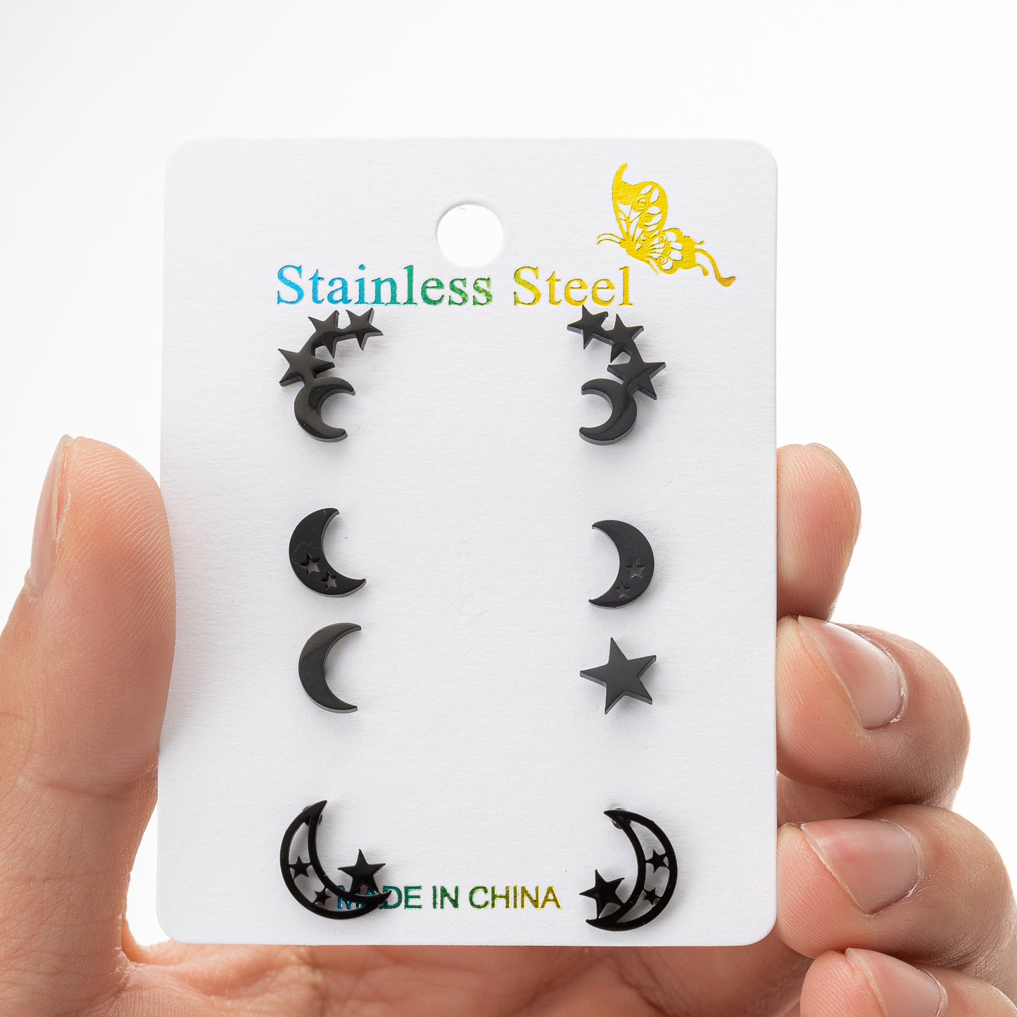 Stainless Steel Small Ear Studs Suit Compact Design