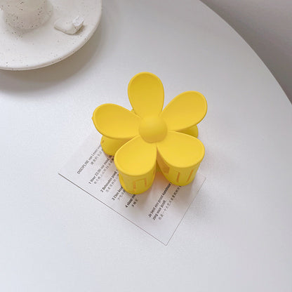 Women's Floral Shape Solid Color Grab Clip
