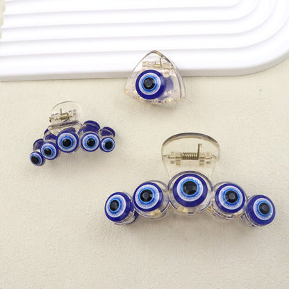 Blue Devil's Eye Hair Claw Headdress