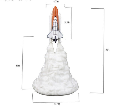 Nasa 3D Print Rocket Space Shuttle Lamp