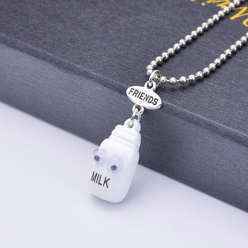 Three-dimensional cookies milk best BUDS necklace