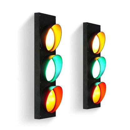 Traffic light retro wall lamp