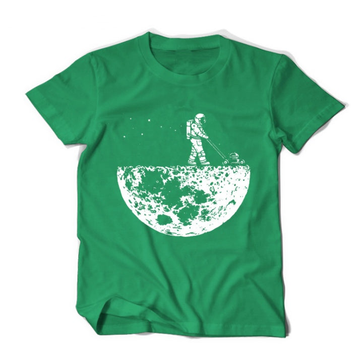 Moon Print Men T Shirt