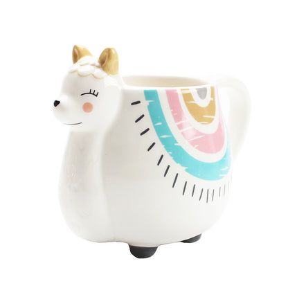 Alpaca Shaped Ceramic Mug