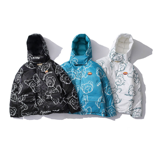 Loose Hooded Cotton Puffer Jacket