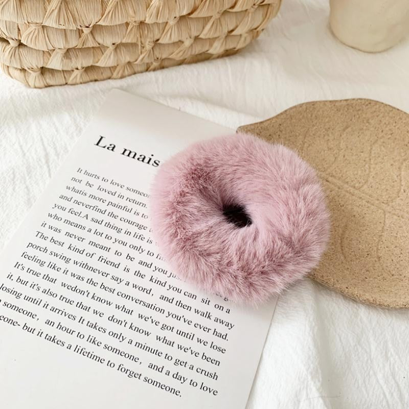 Rabbit hair donut Style Scrunchie