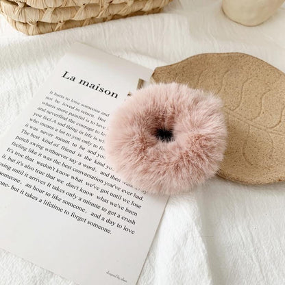 Rabbit hair donut Style Scrunchie