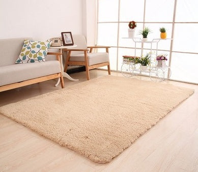 Living Room Rug Area Solid Carpet Fluffy Soft Home Decor Rug Tapete