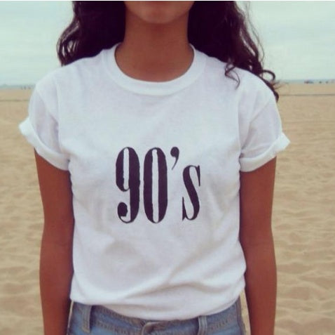 90年代Tシャツ 英語 英数字 ストリート 万能 半袖