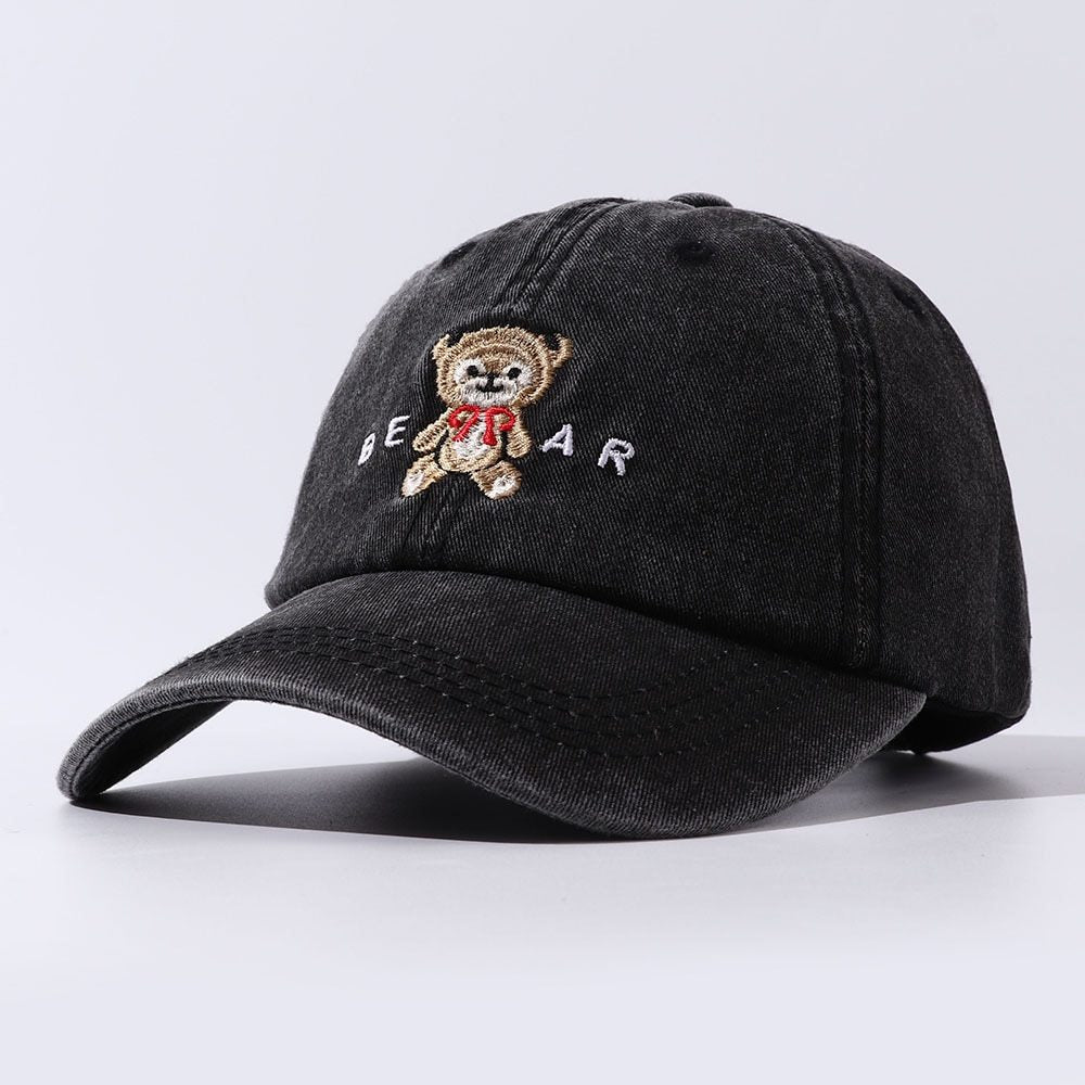 Women Cartoon Teddy Bear Embroidery Hat