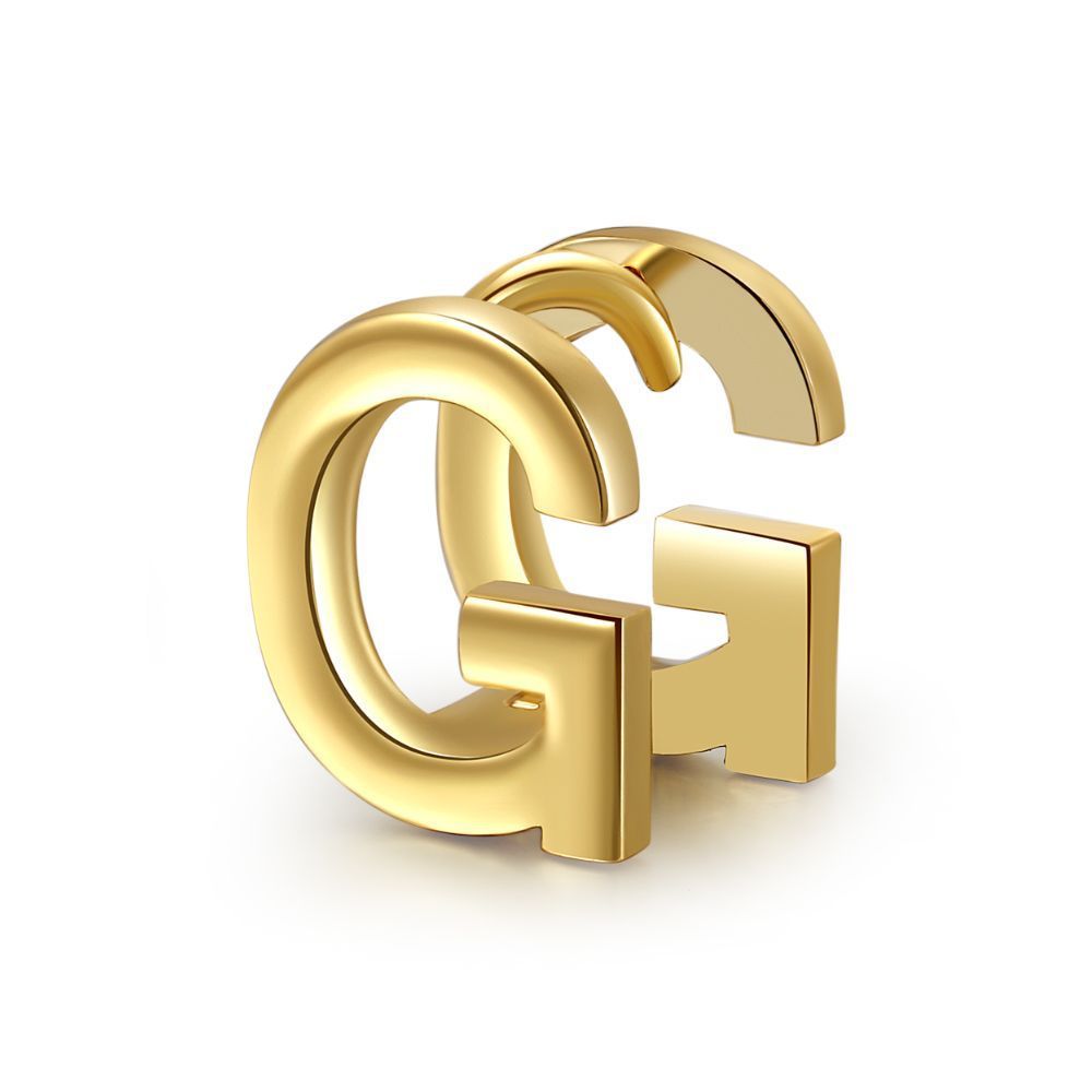 18K Gold Color Preserving Jewelry Name Letter Earrings Earrings