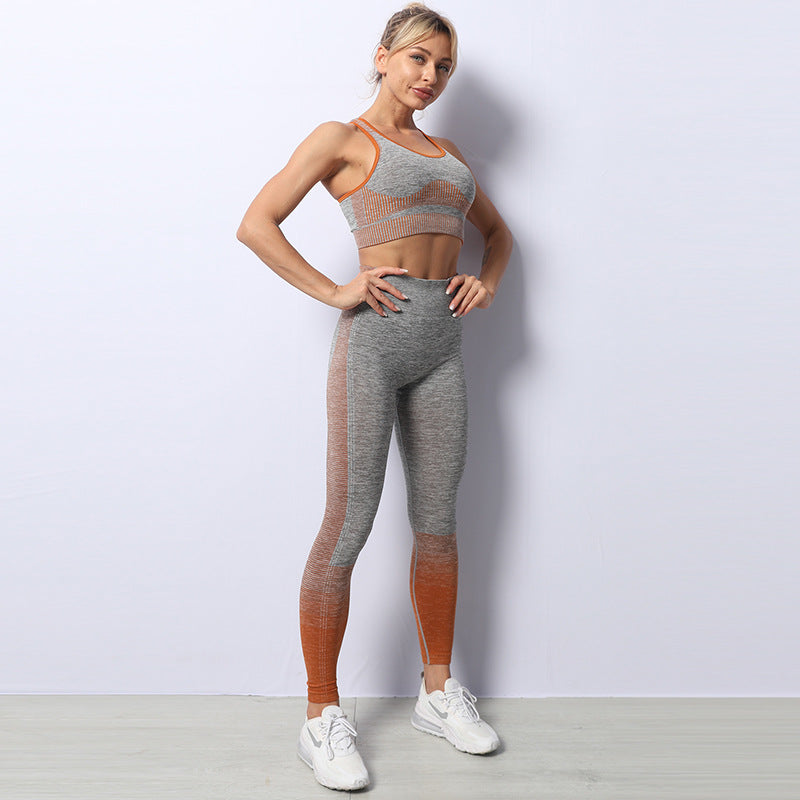 SEAMLESS KNITTED LULU YOGA SUIT HIGH WAIST