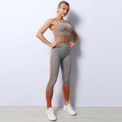 SEAMLESS KNITTED LULU YOGA SUIT HIGH WAIST