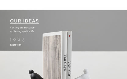 Nordic Luxury Character Bookend Decoration Model Creative & Soft