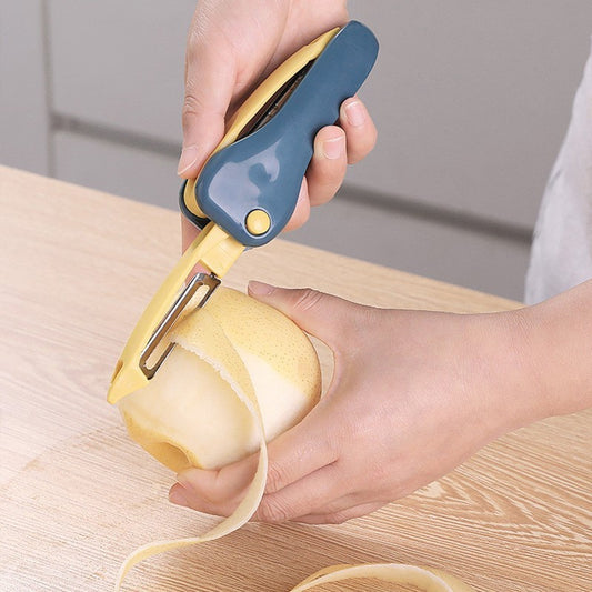 Obstschäler Schälmesser Zwei-in-Eins-Obst-Gemüsereibe Schaber