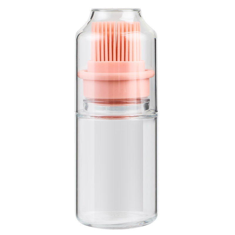 Portable Oil Bottle with Brush Silicone Barbecue Liquid Gadget