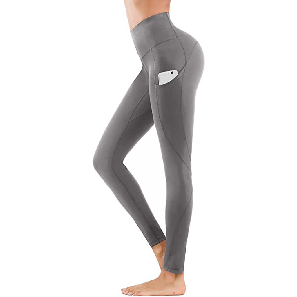 Women Running Fitness Solid Yoga Pants