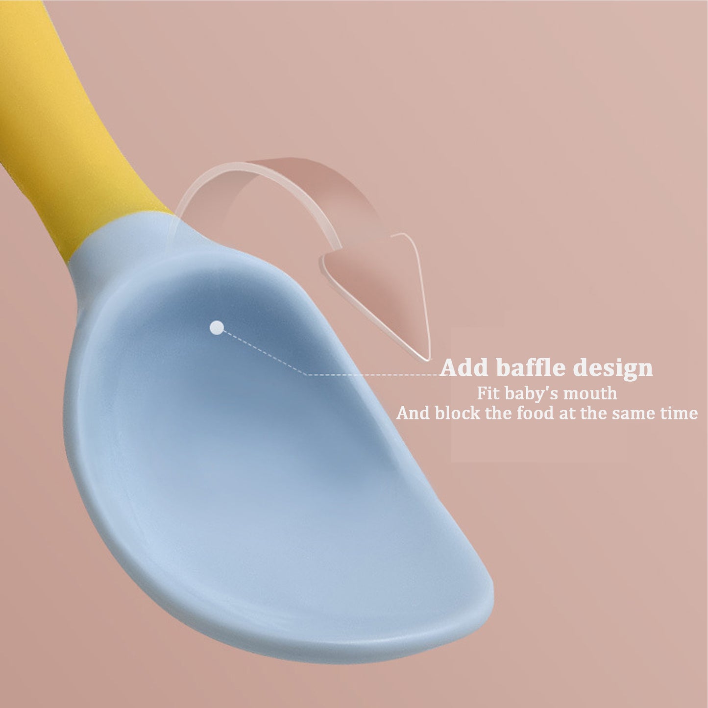 Silicone Spoon for Baby Utensils Set Auxiliary Food Toddler Learn To Eat