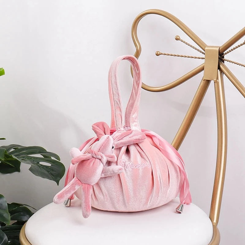 New Cartoon Rabbit Ears Velvet Cosmetic Bag
