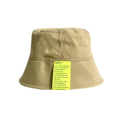 All-match Sunshade Letter Label Fisherman Hat