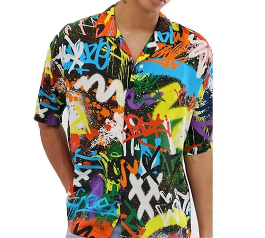 Short Sleeve Printed Summer Hawaiian Beach Shirt