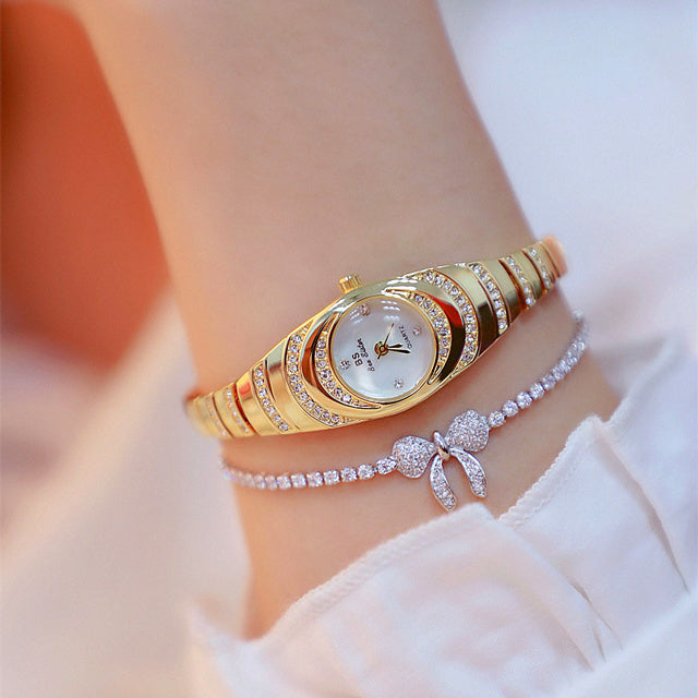 Ladies Gold Diamond Wristwatch