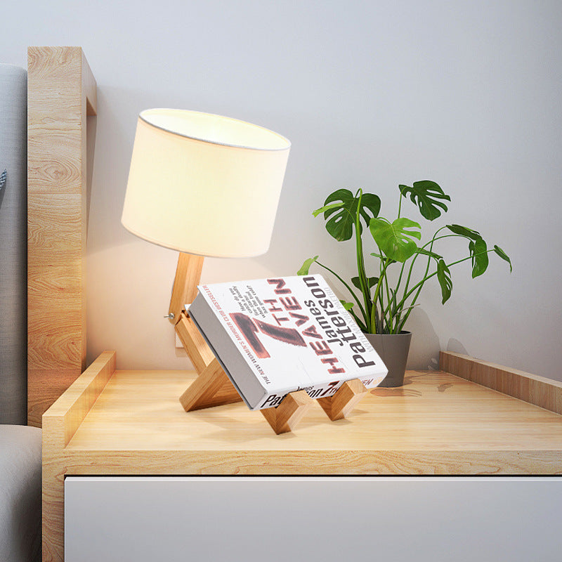 Creative Bedroom Wooden Table Lamp
