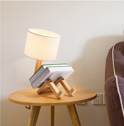 Creative Bedroom Wooden Table Lamp