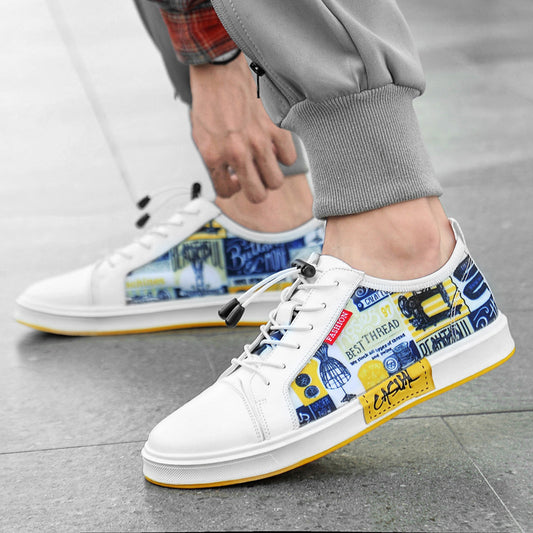 Men'S Low-Top Fashion All-Match Leather Sneakers