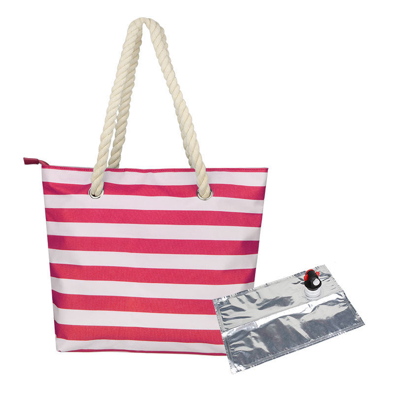 Red Wine built in Bag Insulated Portable Picnic Hand-held Beach Bag