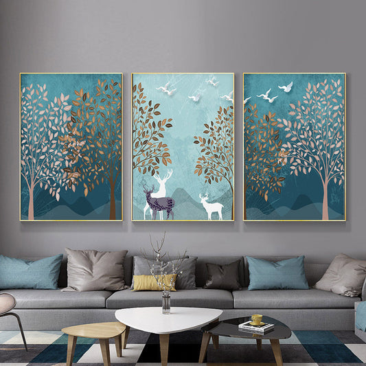 Nordic Modern Forest Landscape Living Room Wall Painting