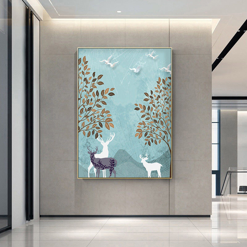 Nordic Modern Forest Landscape Living Room Wall Painting